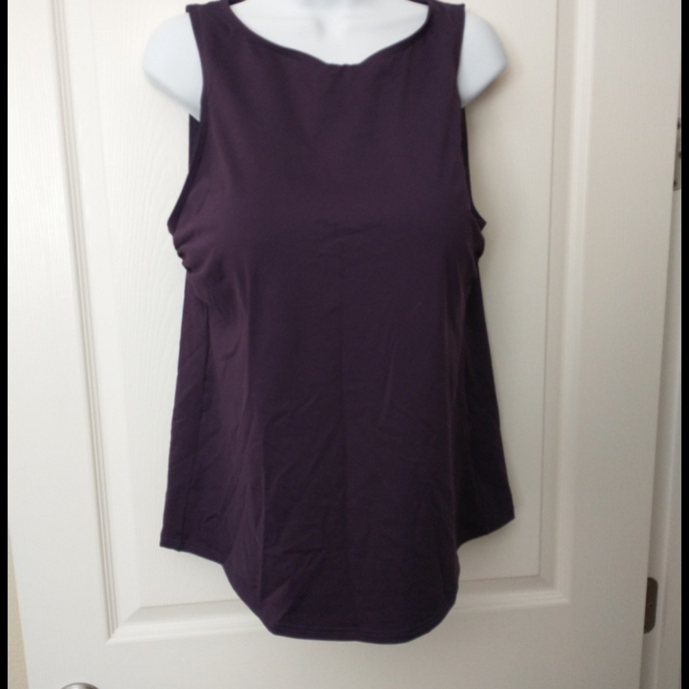 Lands' End Women's Blackberry Tankini Swim Top Only, XL